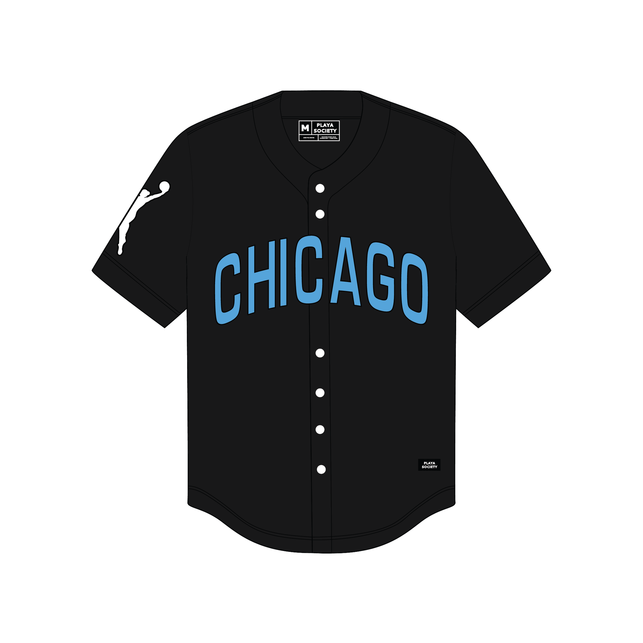 Playa Society Chicago Sky Baseball Jersey