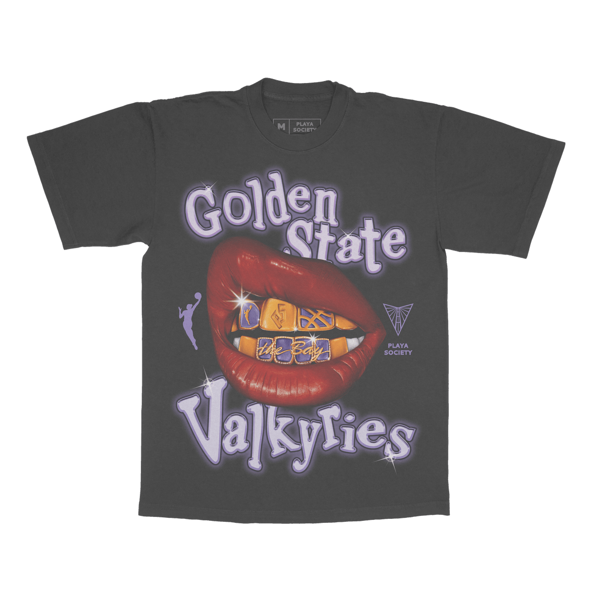 Playa Society Golden State Valkyries Grill Sketch T-Shirt
