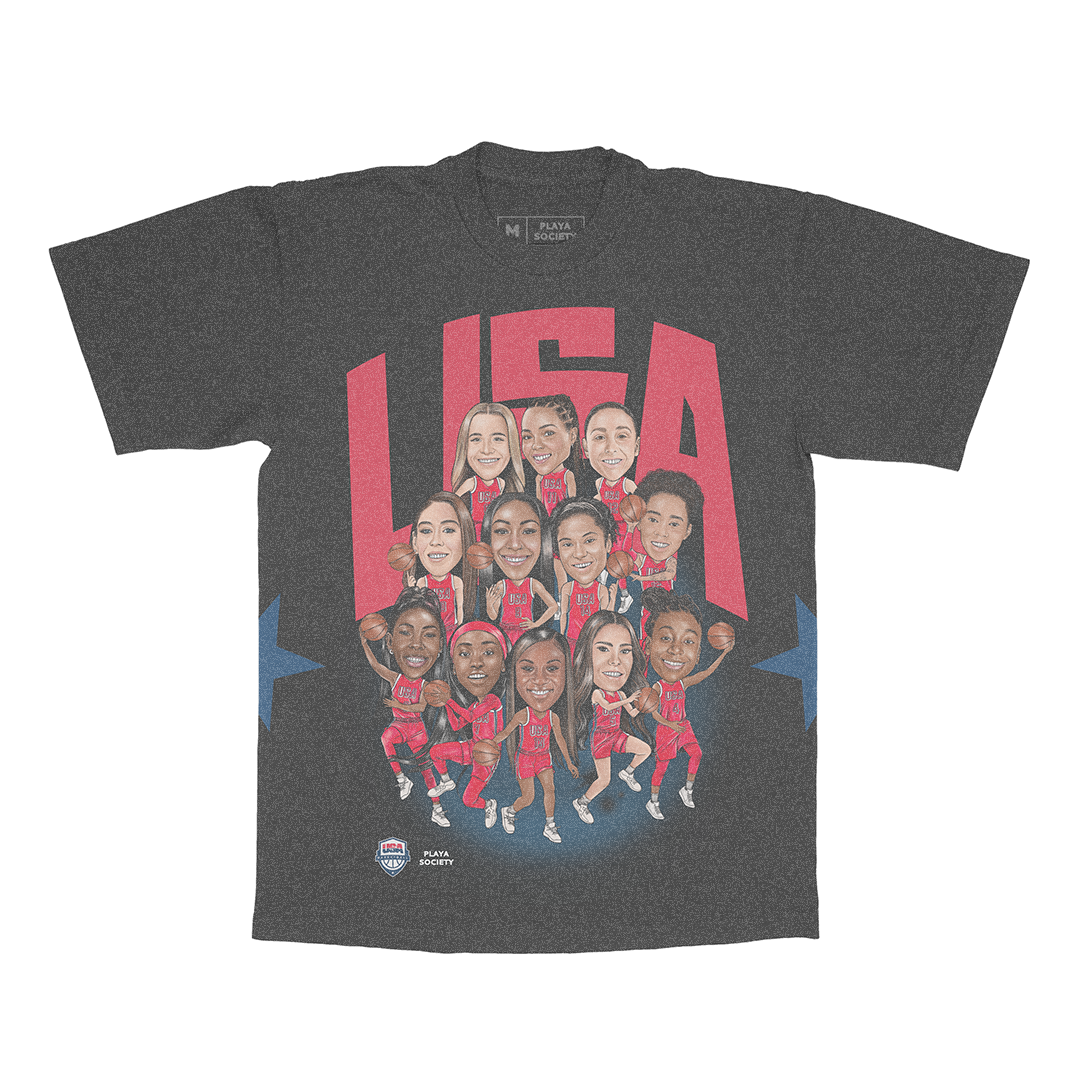 Playa Society 2024 USA Basketball Roster T-shirt